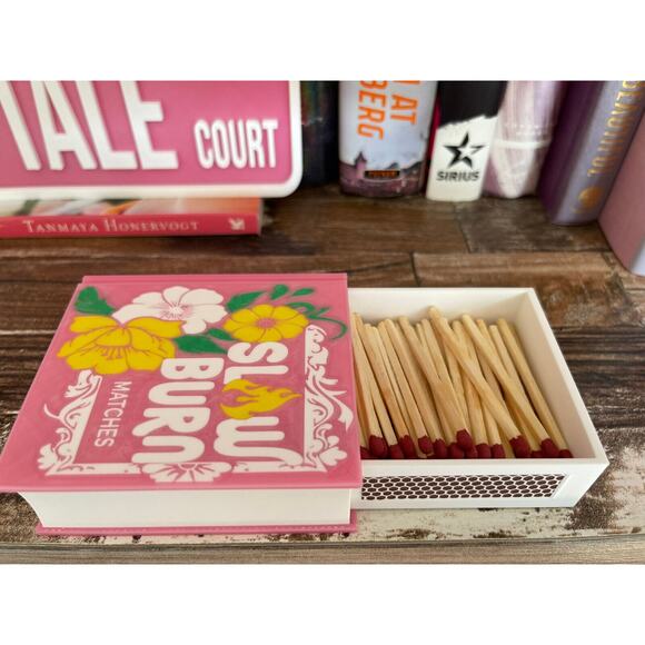 Match Storage Box Book Themed "Slow Burn" Matchbox | Candles | Book Decor - Picture 4 of 7